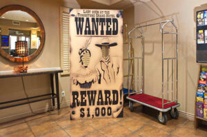 A wanted poster decor
