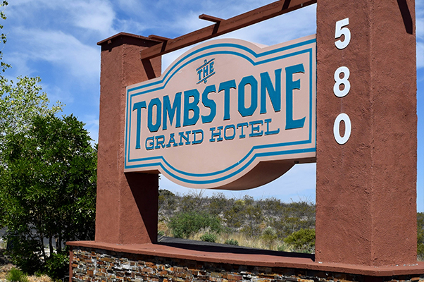 Tombstone Grand Hotel signage