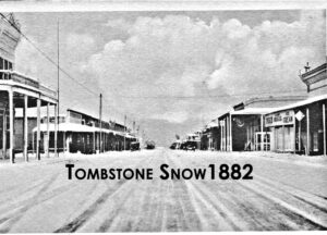 A view of snow in Tombstone in 1882