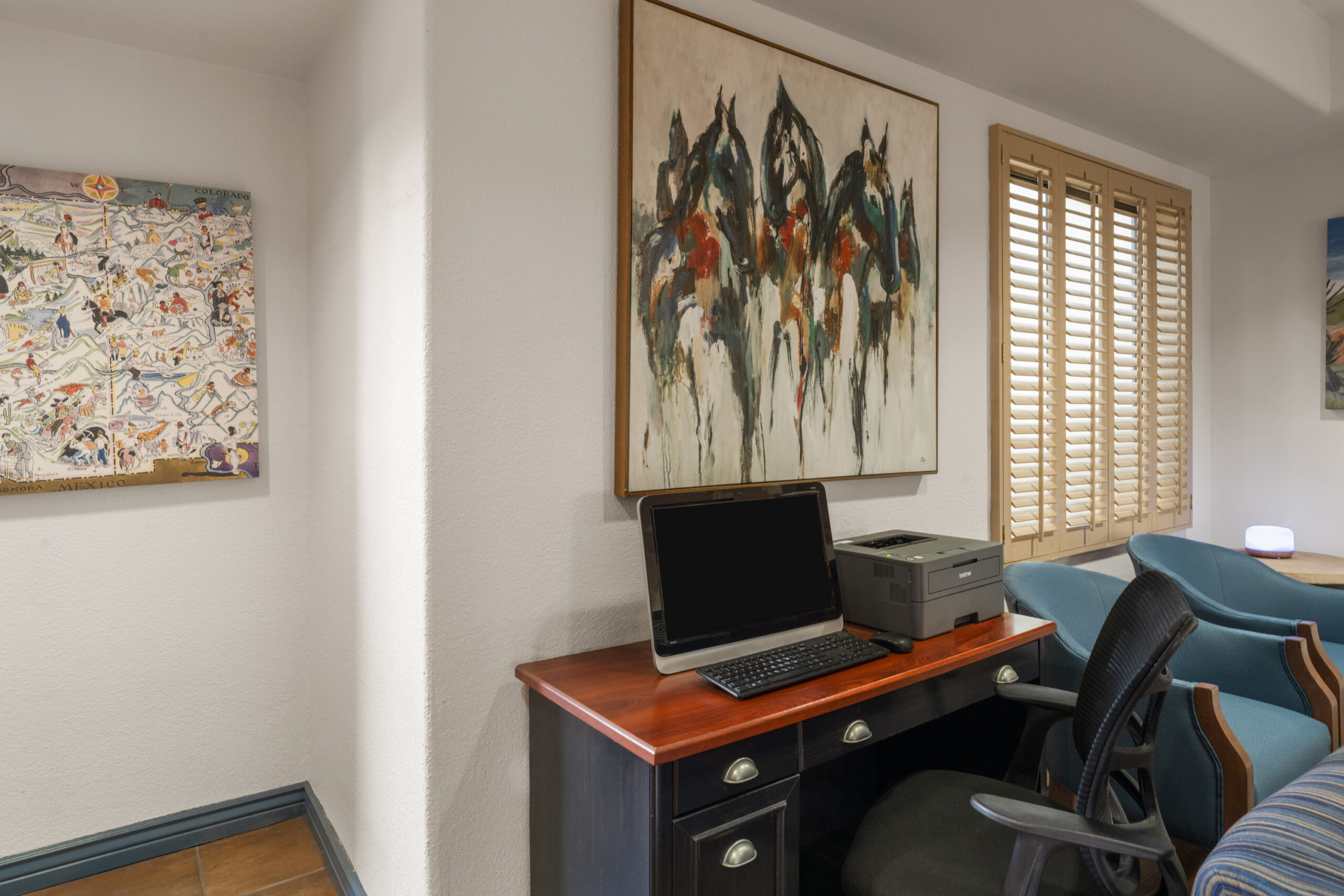 Business center with computer access