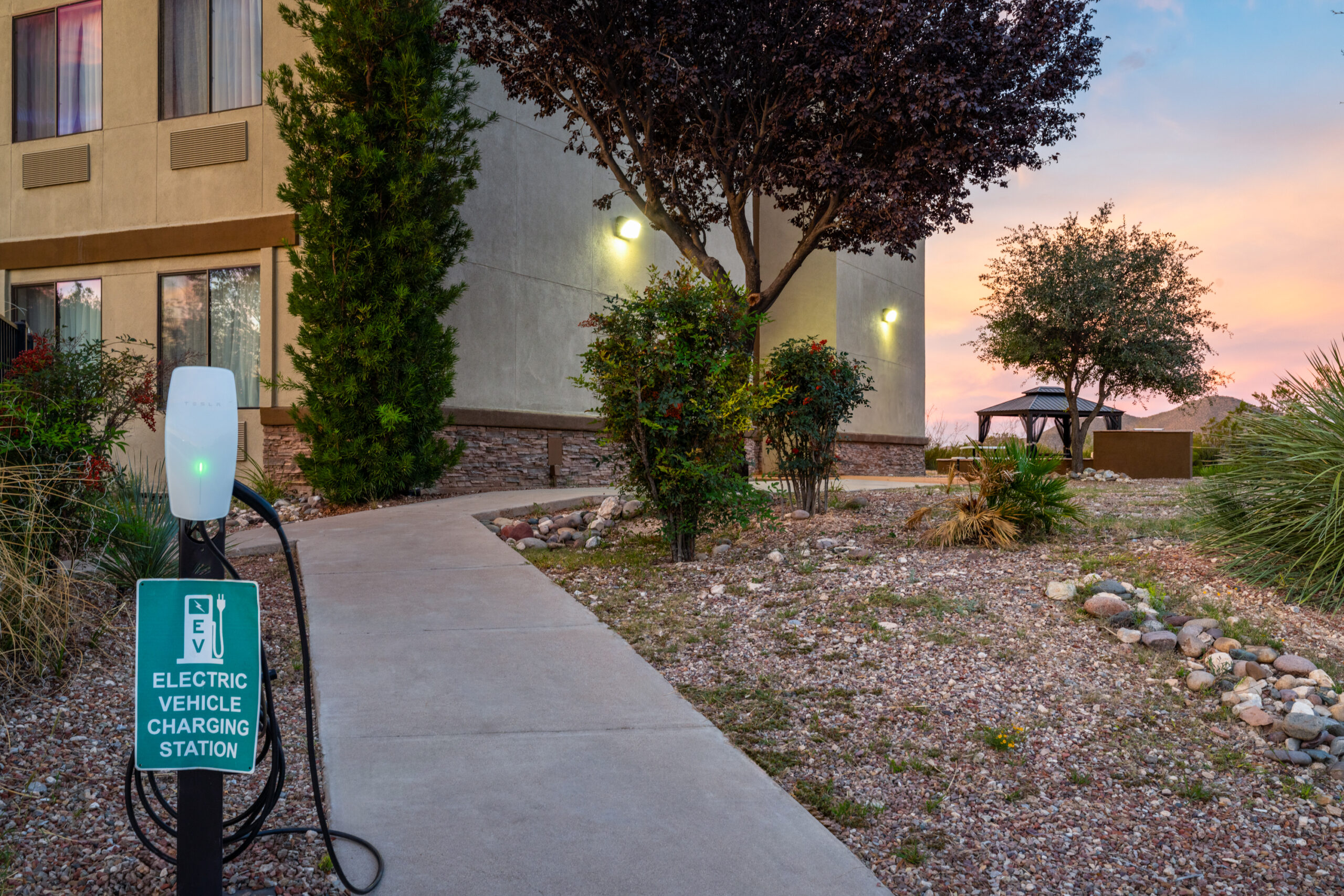 EV charging station at Tombstone Grand Hotel