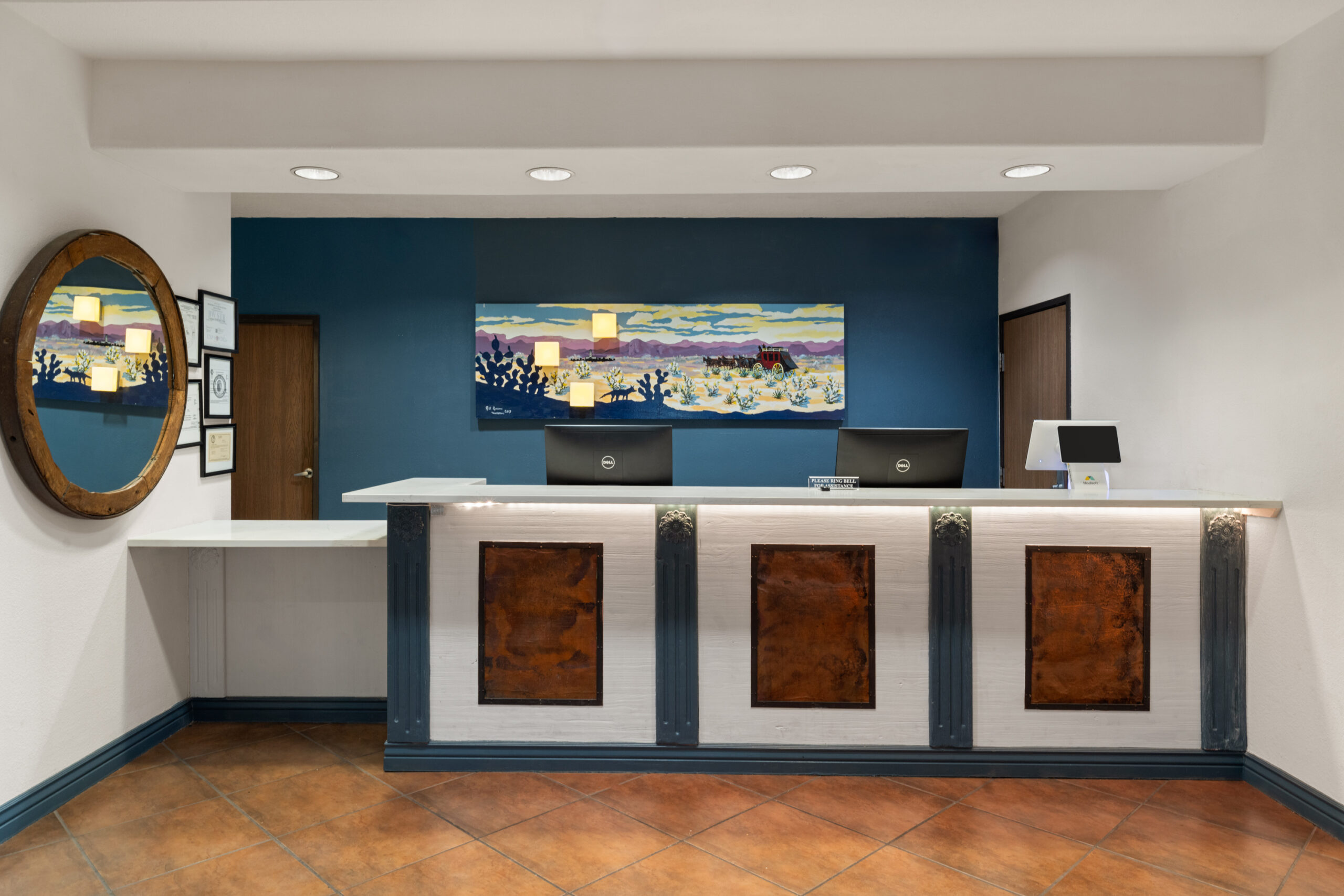 Front desk and lobby