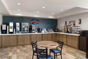 Hotel breakfast area