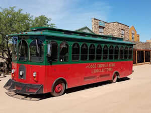 Tombstone Trolley in historic Tombstone